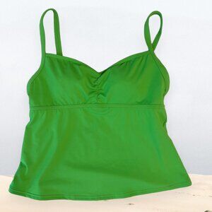 Lands' End bright green tankini top